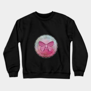 Little Butterfly pink Crewneck Sweatshirt